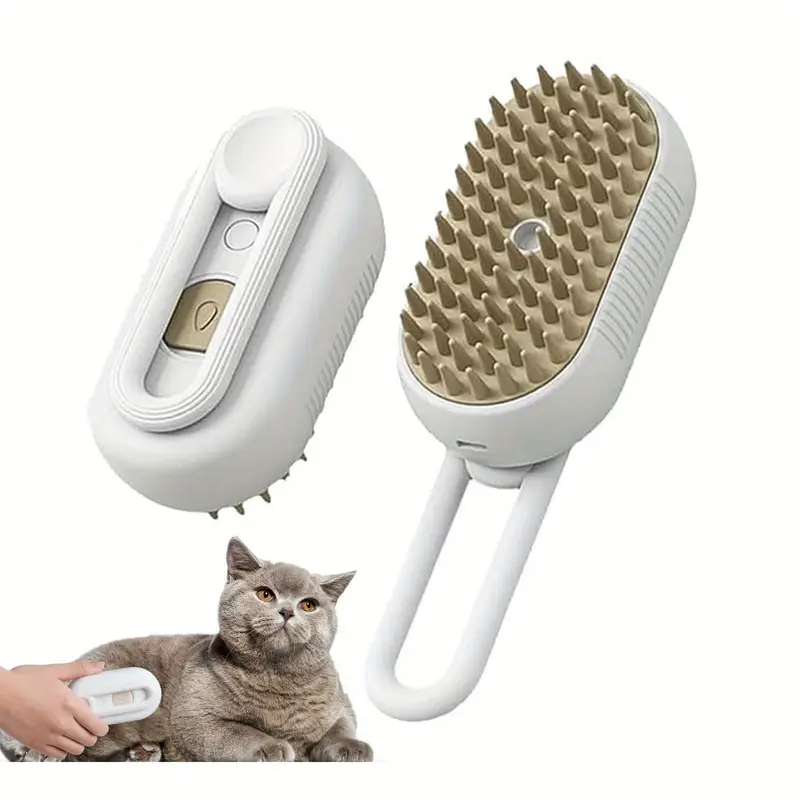Cat & Dog Steam Brush 3-in-1 | Pet Hair Remover, Cleaner & Massager for All Pets