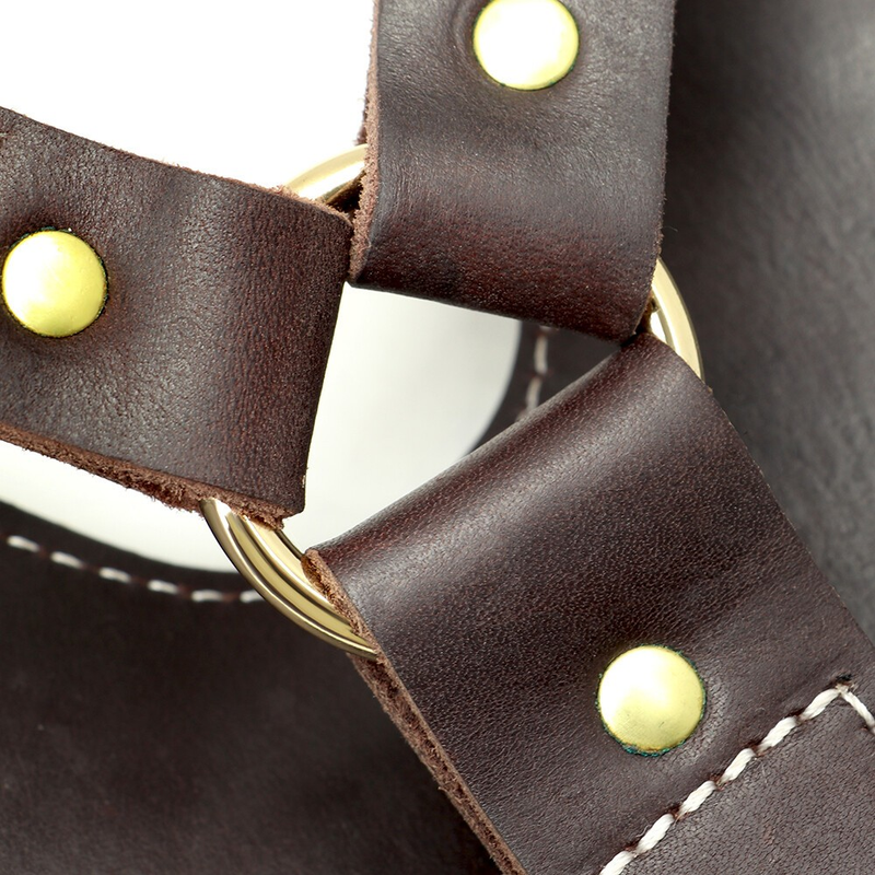 Strong Genuine Leather Dog Harness Adjustable for Large Breeds Pitbull Mastiff