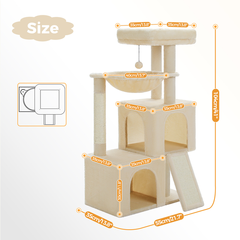 PAWZ Road Cat Tree Tower Condo Scratching Post Scratcher House for Large Cats