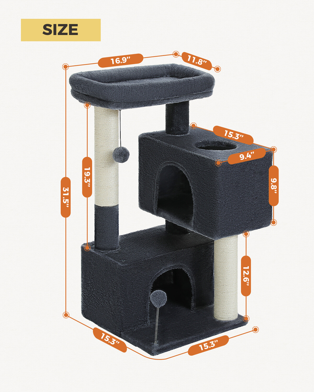 PAWZ Road Cat Tree Tower Condo Scratching Post Scratcher House for Large Cats
