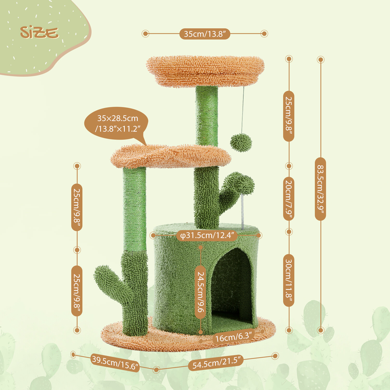 PAWZ Road Cat Tree Tower Condo Scratching Post Scratcher House for Large Cats