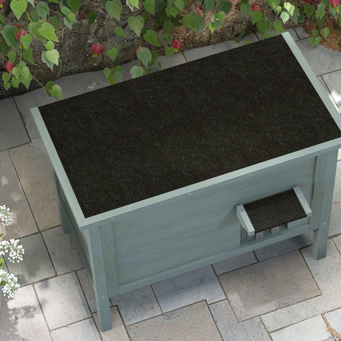 PawHut Outdoor Feral Cat House Insulated w/ Openable Roof