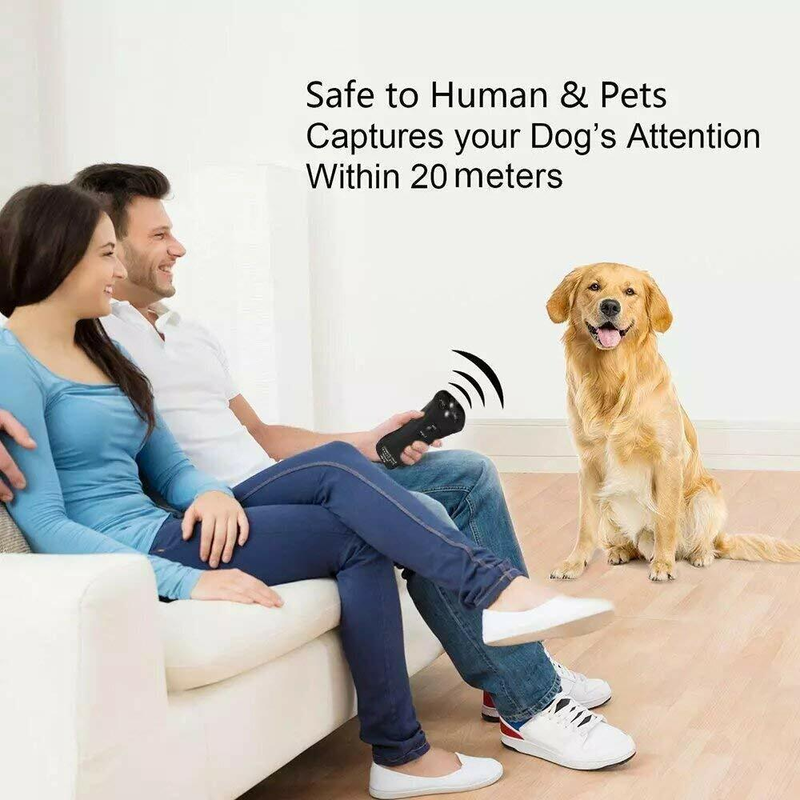 Ultrasonic Anti Dog Barking Device Pet Trainer LED Light Gentle Chaser Style LOT