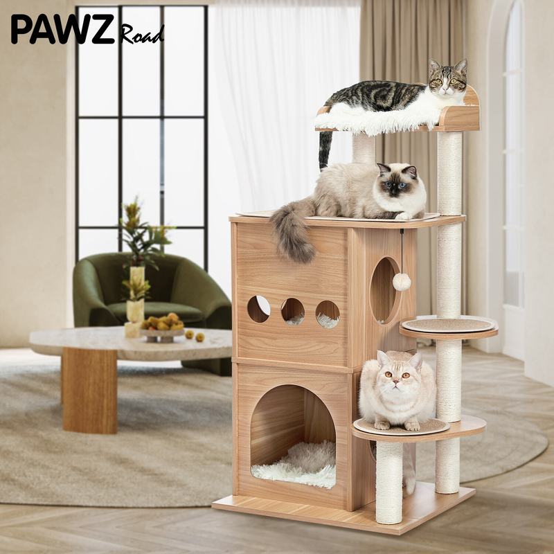 PAWZ Road Cat Tree Tower Condo Scratching Post Scratcher House for Large Cats