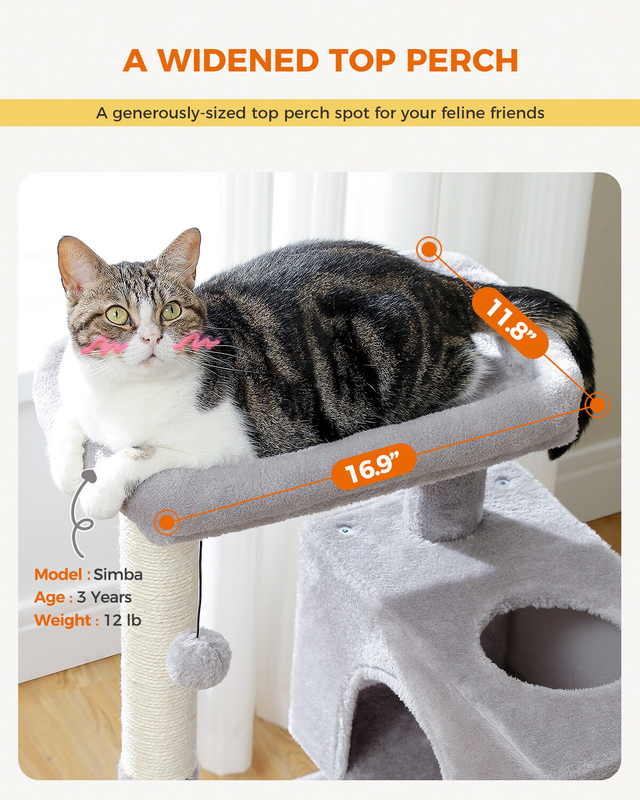 PAWZ Road Cat Tree Tower Condo Scratching Post Scratcher House for Large Cats