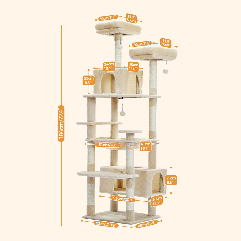 PAWZ Road Cat Tree Tower Condo Scratching Post Scratcher House for Large Cats