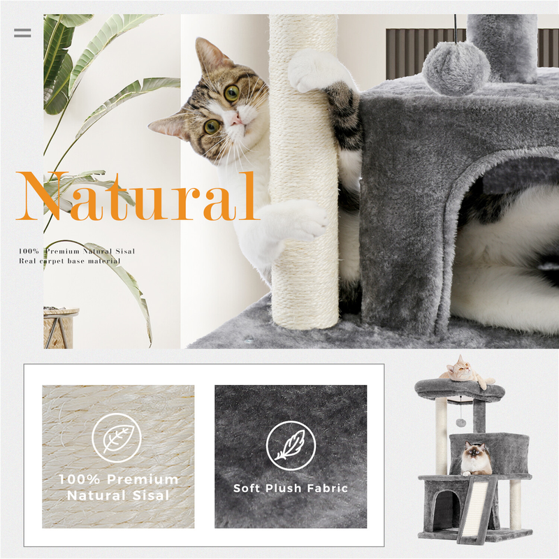 PAWZ Road Cat Tree Tower Condo Scratching Post Scratcher House for Large Cats
