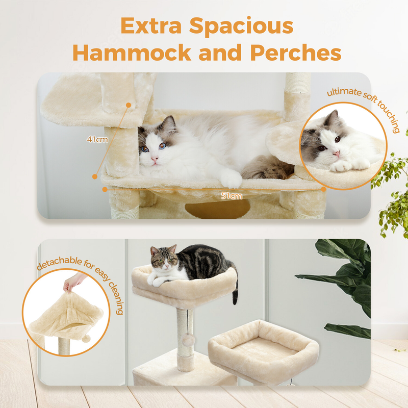 PAWZ Road Cat Tree Tower Condo Scratching Post Scratcher House for Large Cats
