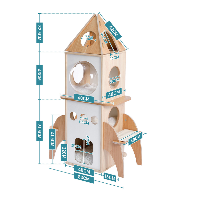 PAWZ Road Cat Tree Tower Condo Scratching Post Scratcher House for Large Cats
