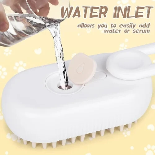 Cat & Dog Steam Brush 3-in-1 | Pet Hair Remover, Cleaner & Massager for All Pets