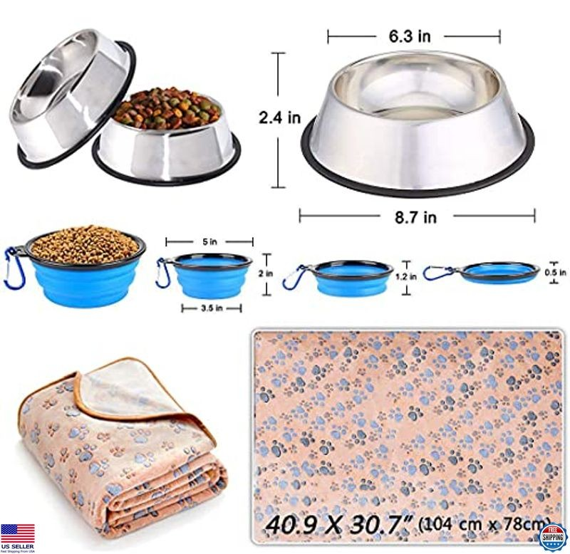 39-Piece Puppy Starter Kit - Leash, Toys, Bowl, Brushes & More Essentials