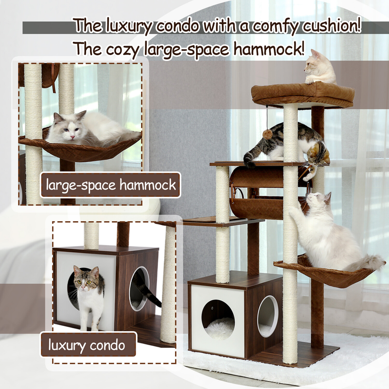 PAWZ Road Cat Tree Tower Condo Scratching Post Scratcher House for Large Cats