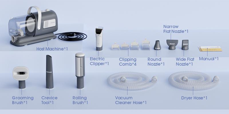 【Geoorood】Dog Grooming Vacuum Kit, Pet Grooming Vacuum with Clipper Nail Grinder, 2.5L Dust Cup Dog deshedding Vacuum Brush with 4-6 Pet Grooming Tools for Shedding Pet Hair, Home Cleaning ##TikTokShopBacktoSchool