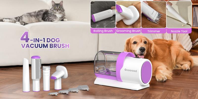【Geoorood】Dog Grooming Vacuum Kit, Pet Grooming Vacuum with Clipper Nail Grinder, 2.5L Dust Cup Dog deshedding Vacuum Brush with 4-6 Pet Grooming Tools for Shedding Pet Hair, Home Cleaning ##TikTokShopBacktoSchool
