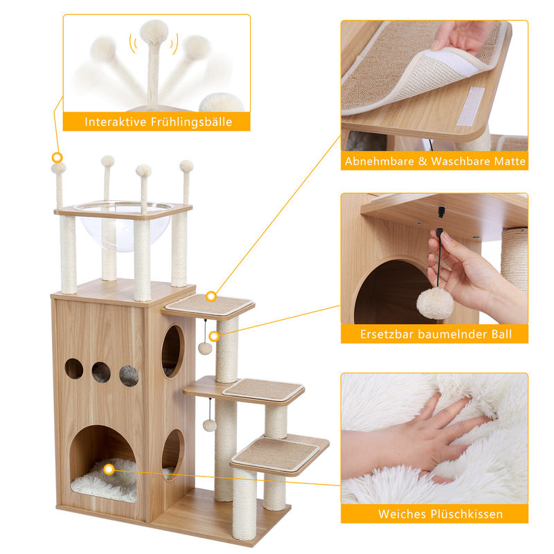 PAWZ Road Cat Tree Tower Condo Scratching Post Scratcher House for Large Cats