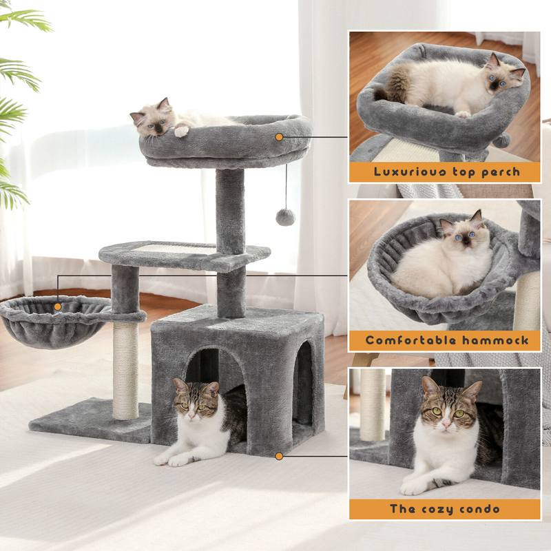 PAWZ Road Cat Tree Tower Condo Scratching Post Scratcher House for Large Cats