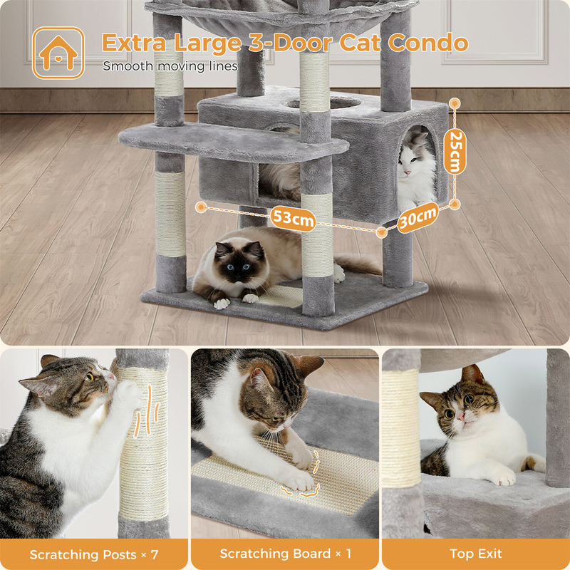 PAWZ Road Cat Tree Tower Condo Scratching Post Scratcher House for Large Cats