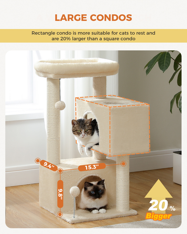 PAWZ Road Cat Tree Tower Condo Scratching Post Scratcher House for Large Cats