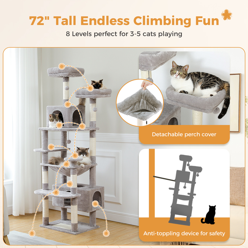 PAWZ Road Cat Tree Tower Condo Scratching Post Scratcher House for Large Cats
