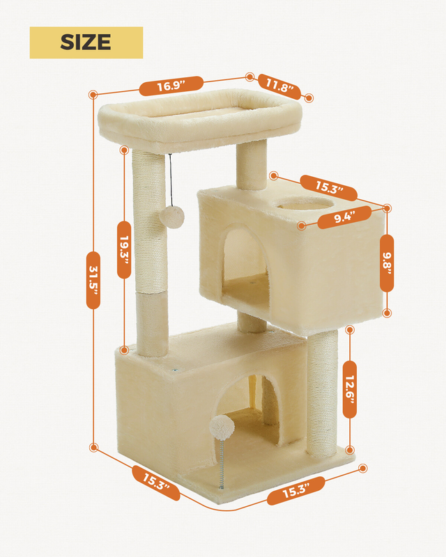PAWZ Road Cat Tree Tower Condo Scratching Post Scratcher House for Large Cats