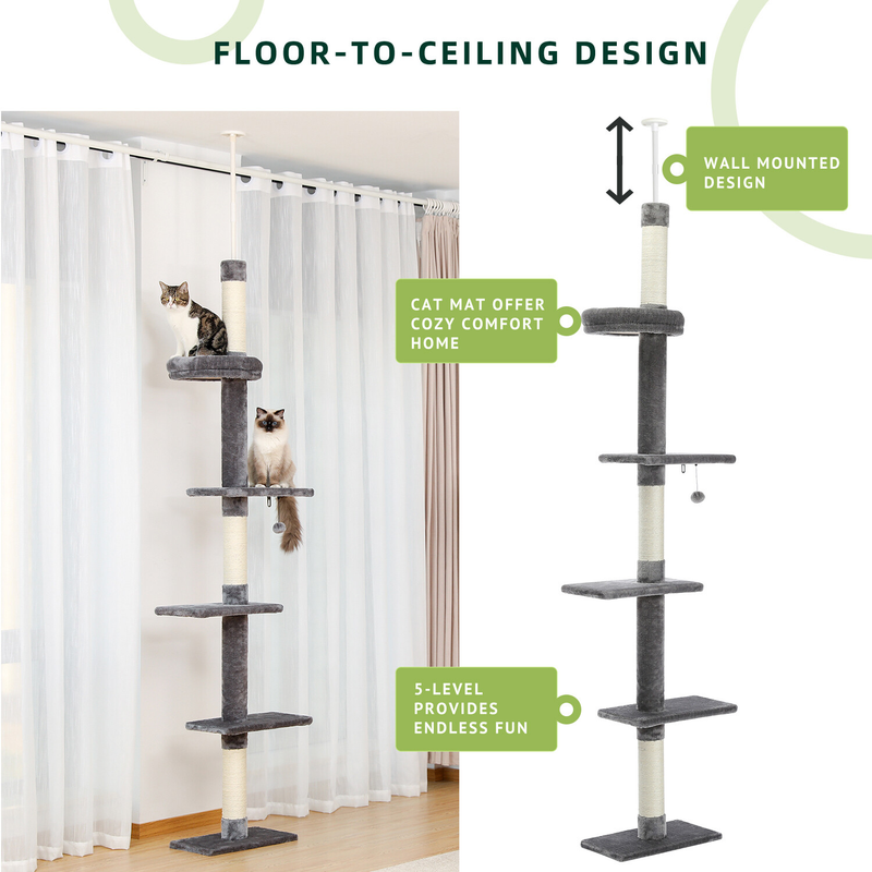 PAWZ Road Cat Tree Tower Condo Scratching Post Scratcher House for Large Cats