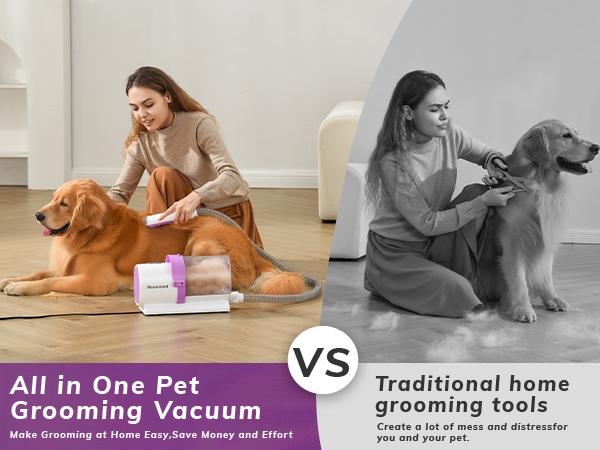 【Geoorood】Dog Grooming Vacuum Kit, Pet Grooming Vacuum with Clipper Nail Grinder, 2.5L Dust Cup Dog deshedding Vacuum Brush with 4-6 Pet Grooming Tools for Shedding Pet Hair, Home Cleaning ##TikTokShopBacktoSchool