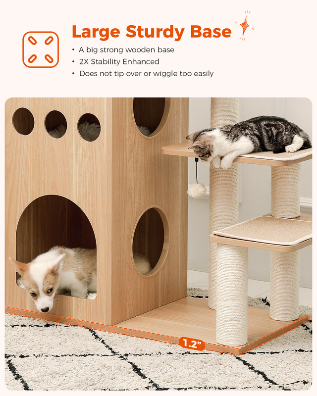 PAWZ Road Cat Tree Tower Condo Scratching Post Scratcher House for Large Cats