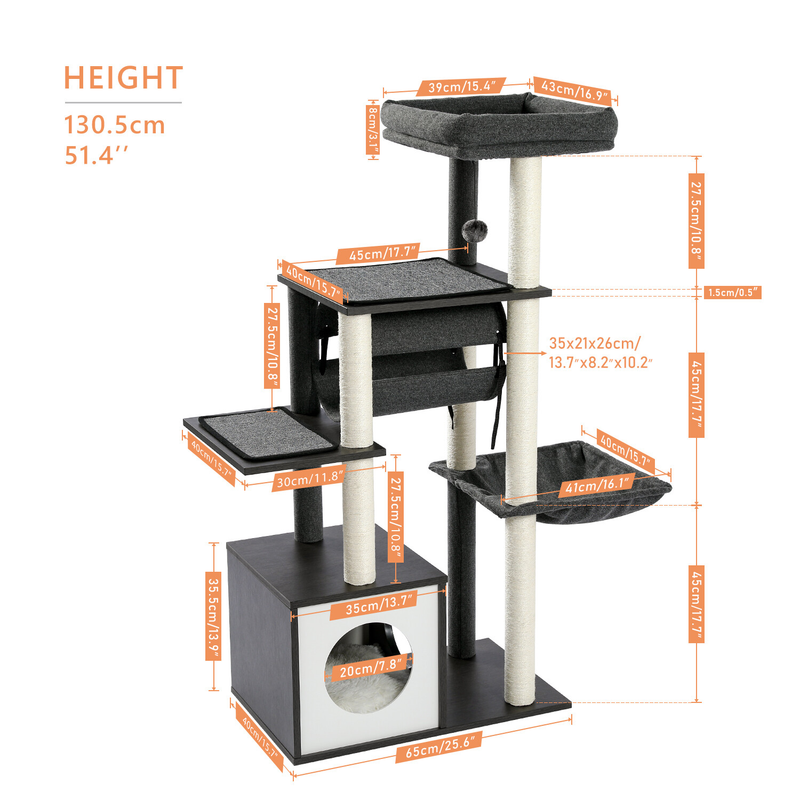 PAWZ Road Cat Tree Tower Condo Scratching Post Scratcher House for Large Cats