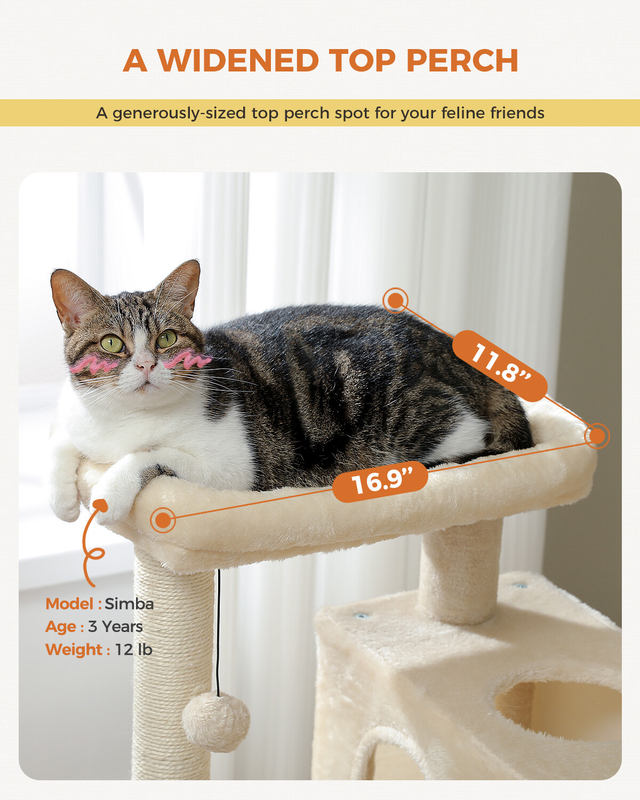 PAWZ Road Cat Tree Tower Condo Scratching Post Scratcher House for Large Cats