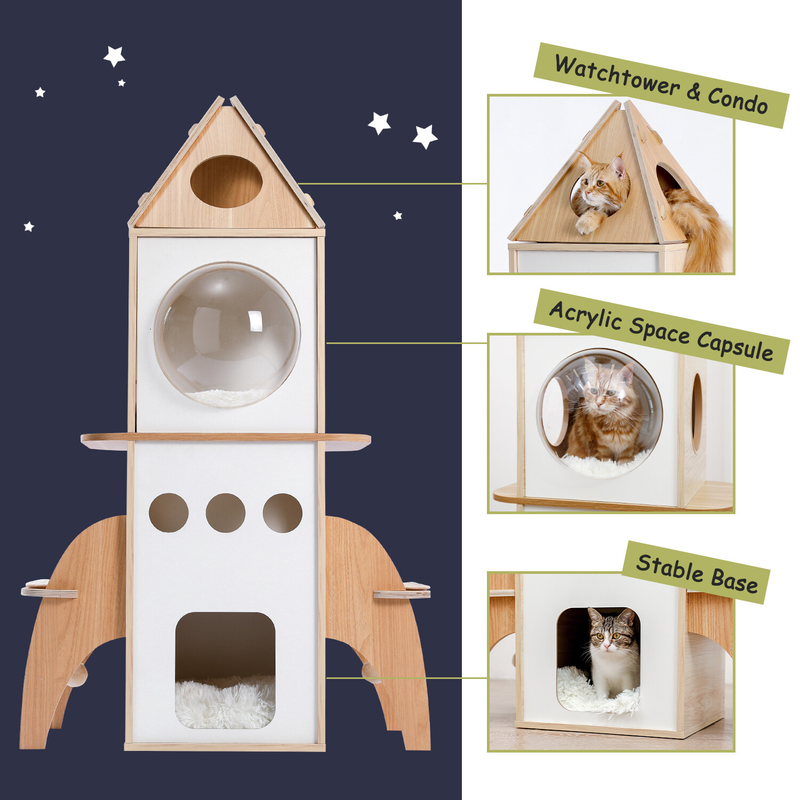 PAWZ Road Cat Tree Tower Condo Scratching Post Scratcher House for Large Cats