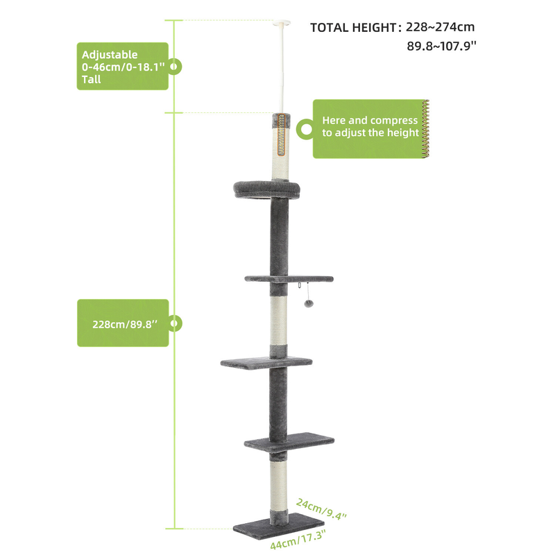 PAWZ Road Cat Tree Tower Condo Scratching Post Scratcher House for Large Cats