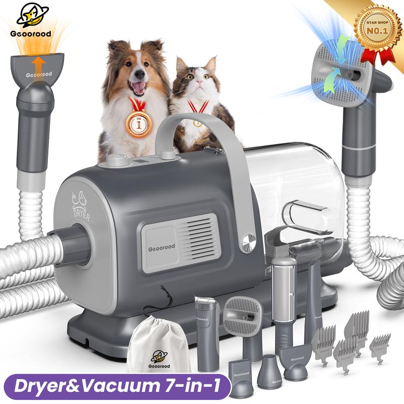 【Geoorood】Dog Grooming Vacuum Kit, Pet Grooming Vacuum with Clipper Nail Grinder, 2.5L Dust Cup Dog deshedding Vacuum Brush with 4-6 Pet Grooming Tools for Shedding Pet Hair, Home Cleaning ##TikTokShopBacktoSchool
