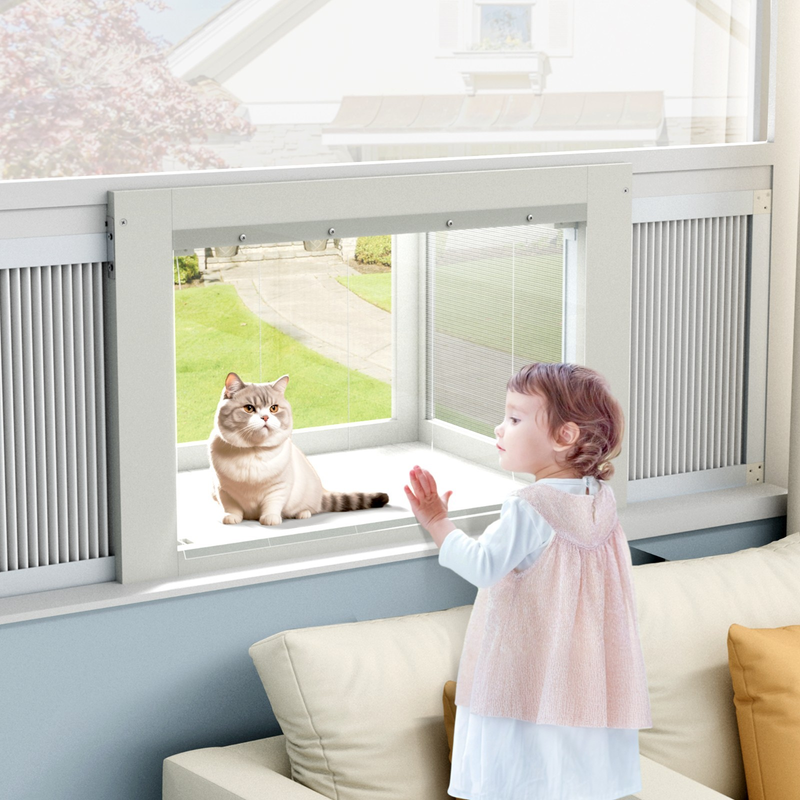 Cat Window Box, Catio Outdoor Cat Enclosure with Bug Proof Wire Mesh