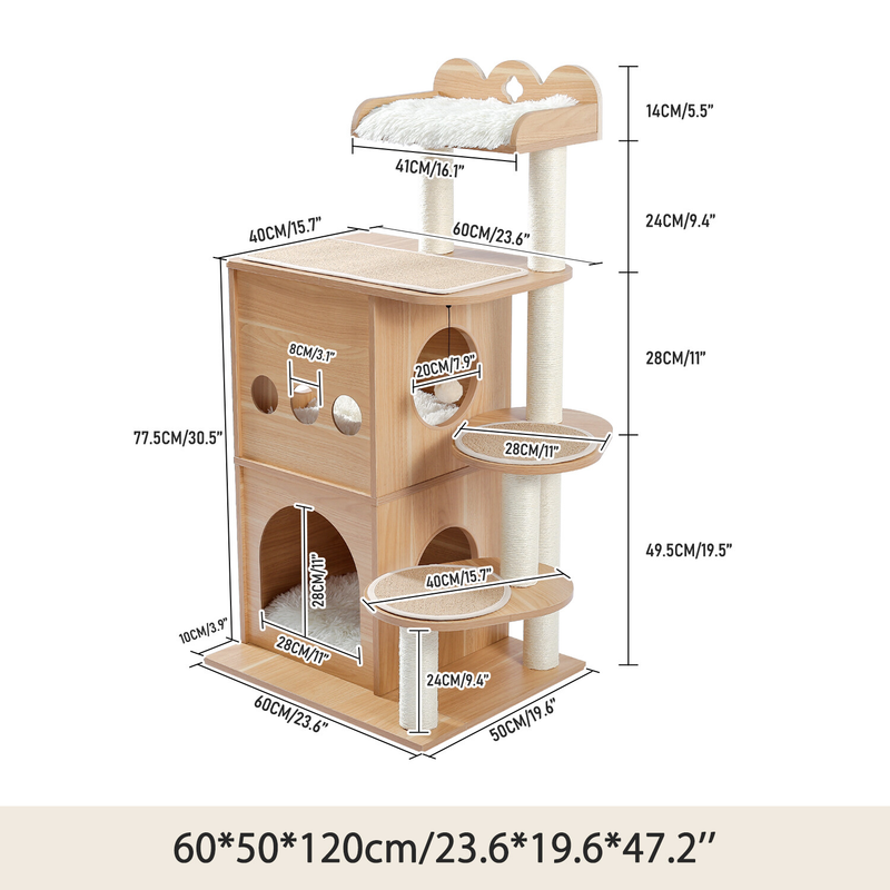 PAWZ Road Cat Tree Tower Condo Scratching Post Scratcher House for Large Cats