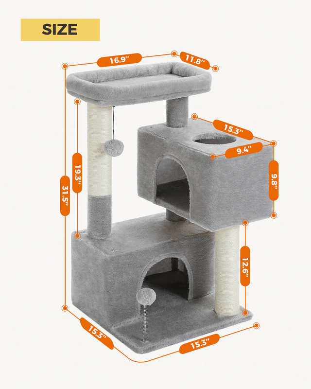 PAWZ Road Cat Tree Tower Condo Scratching Post Scratcher House for Large Cats