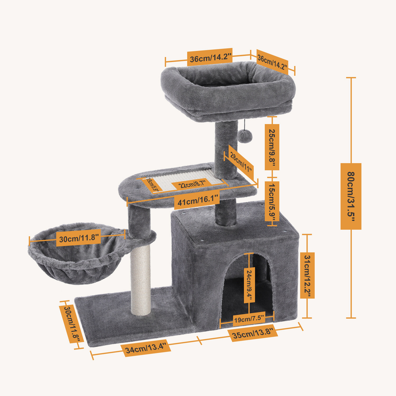 PAWZ Road Cat Tree Tower Condo Scratching Post Scratcher House for Large Cats