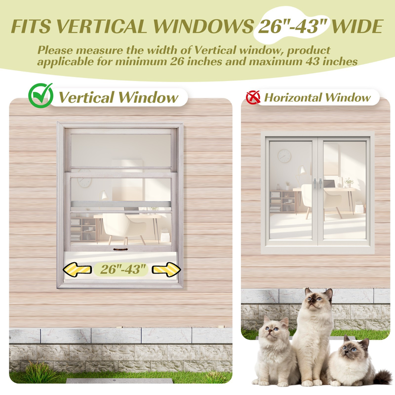 Cat Window Box, Catio Outdoor Cat Enclosure with Bug Proof Wire Mesh