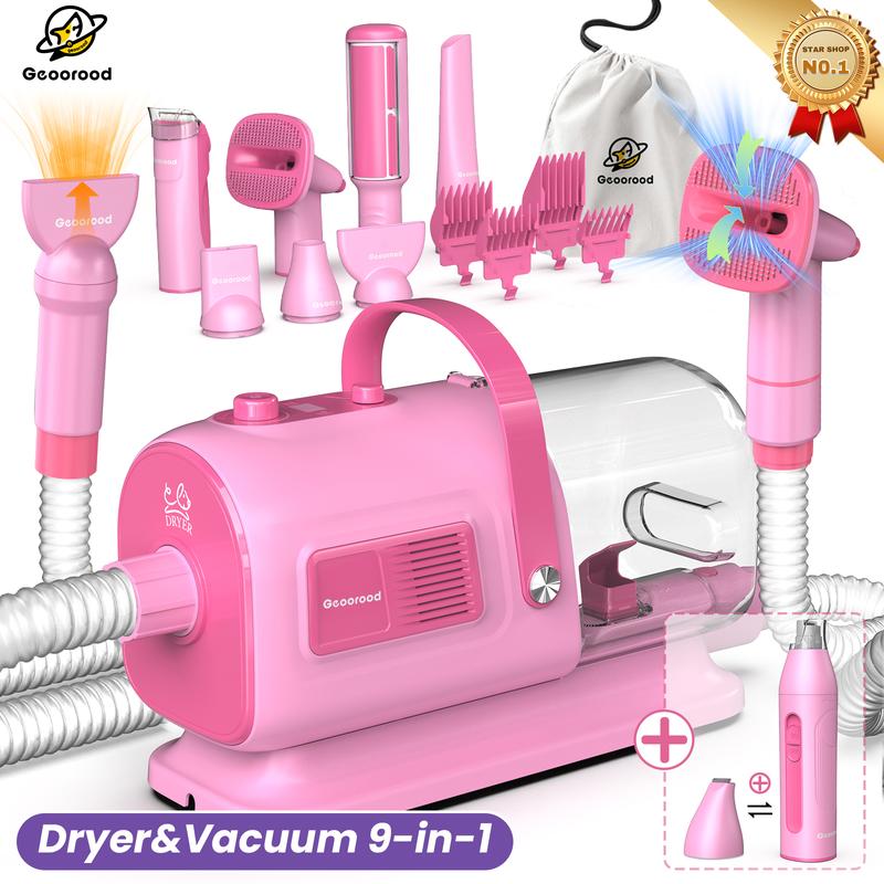 【Geoorood】Dog Grooming Vacuum Kit, Pet Grooming Vacuum with Clipper Nail Grinder, 2.5L Dust Cup Dog deshedding Vacuum Brush with 4-6 Pet Grooming Tools for Shedding Pet Hair, Home Cleaning ##TikTokShopBacktoSchool