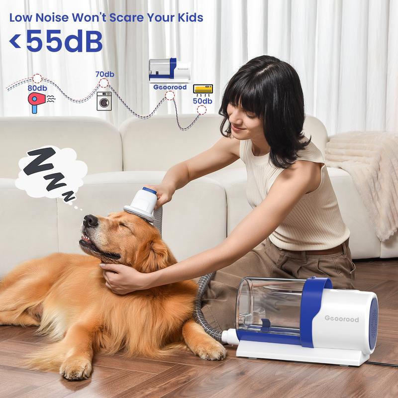 【Geoorood】Dog Grooming Vacuum Kit, Pet Grooming Vacuum with Clipper Nail Grinder, 2.5L Dust Cup Dog deshedding Vacuum Brush with 4-6 Pet Grooming Tools for Shedding Pet Hair, Home Cleaning ##TikTokShopBacktoSchool