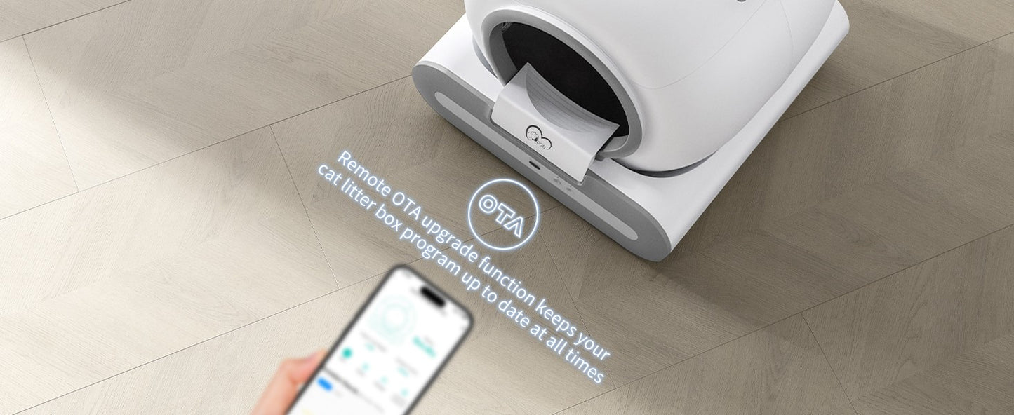 DOEL Self Cleaning Cat Litter Box Automatic 65L APP Control w/ Trash Bags & Mat