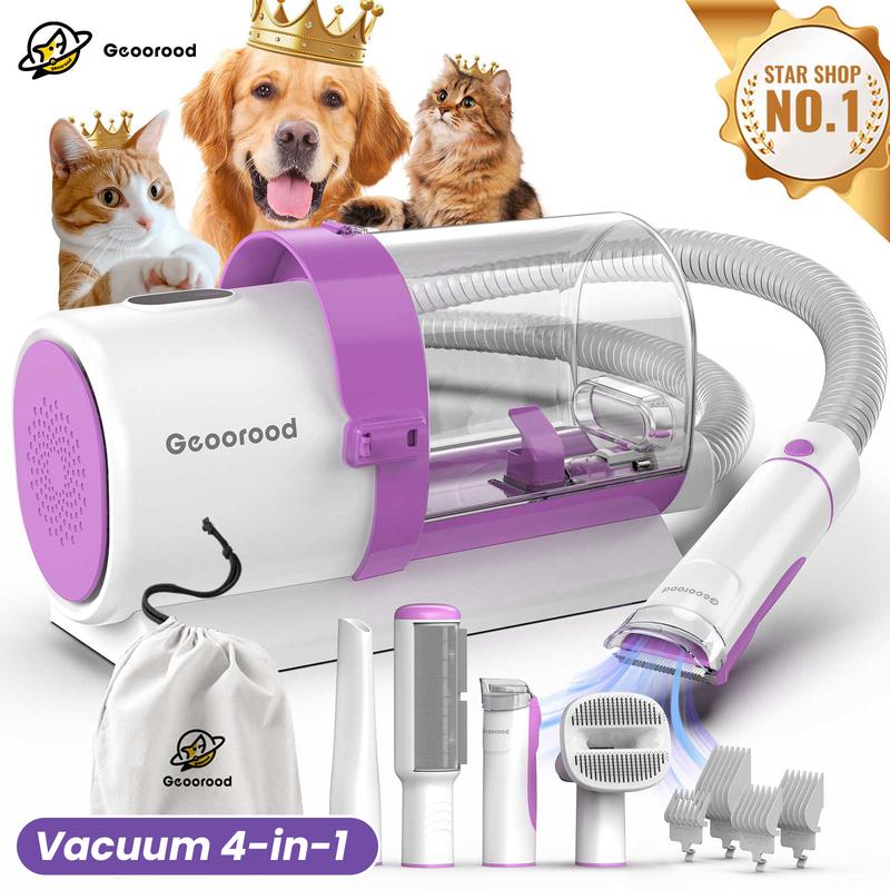 【Geoorood】Dog Grooming Vacuum Kit, Pet Grooming Vacuum with Clipper Nail Grinder, 2.5L Dust Cup Dog deshedding Vacuum Brush with 4-6 Pet Grooming Tools for Shedding Pet Hair, Home Cleaning ##TikTokShopBacktoSchool