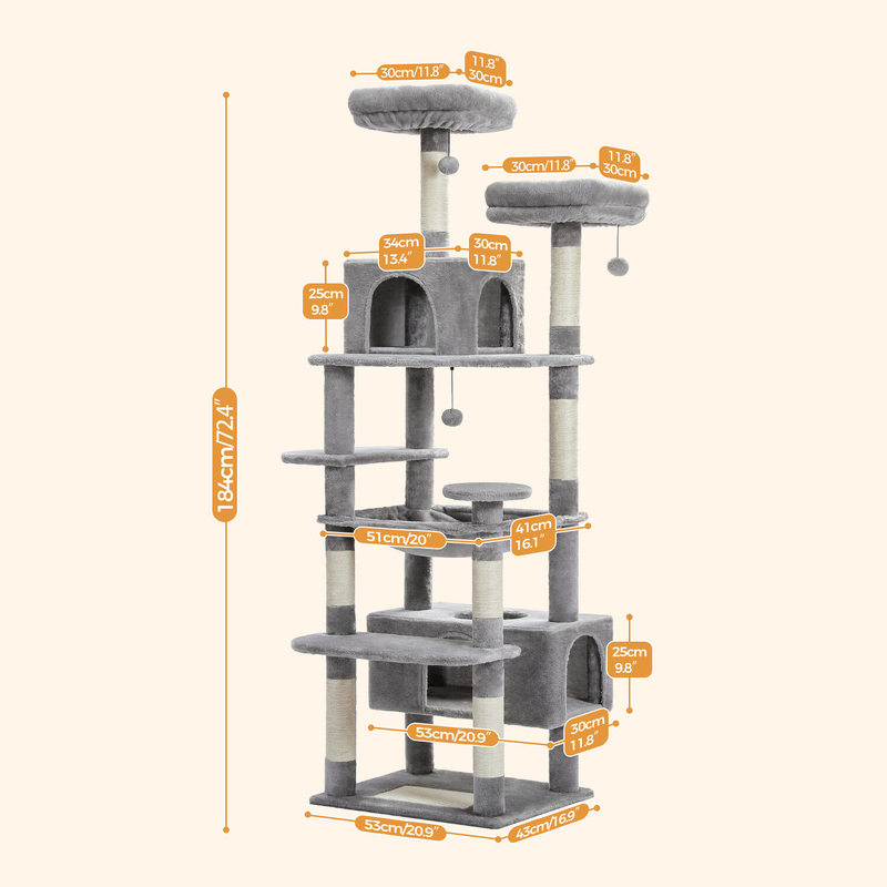 PAWZ Road Cat Tree Tower Condo Scratching Post Scratcher House for Large Cats