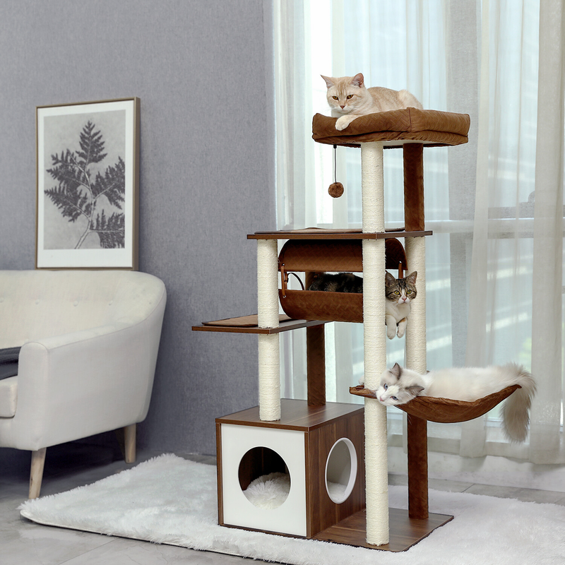 PAWZ Road Cat Tree Tower Condo Scratching Post Scratcher House for Large Cats