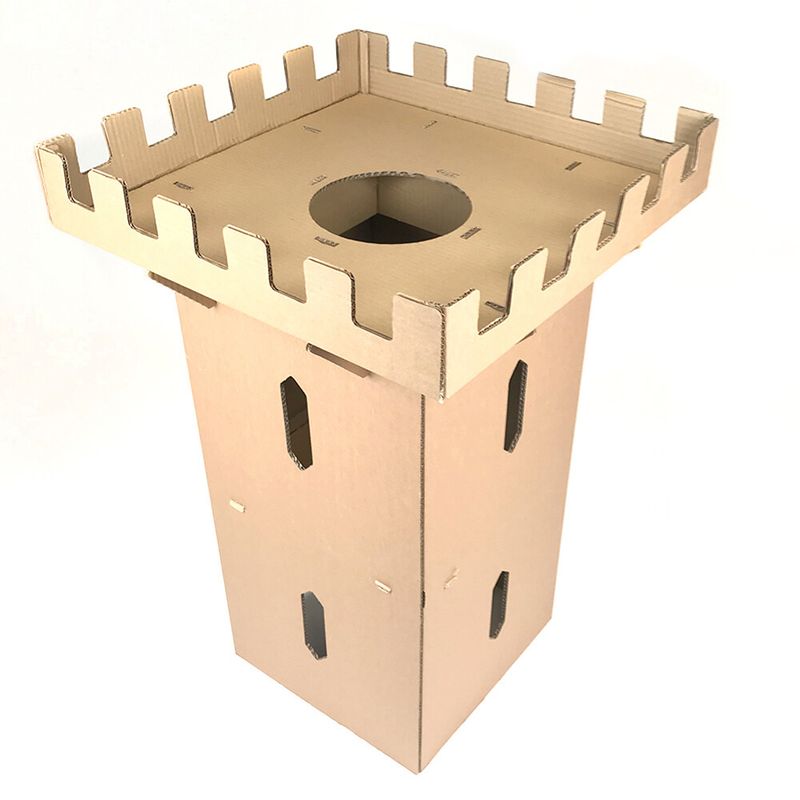 Corrugated Cat Toy Castle Cat Kitten Training Scratcher Bed Hide Out Climbing