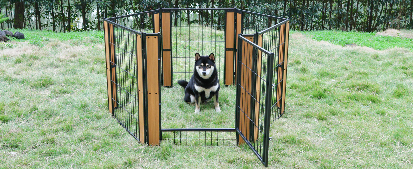 Dog Exercise Playpen Expandable Dog Cage Heavy Duty Foldable Dog Fence Pet Pen