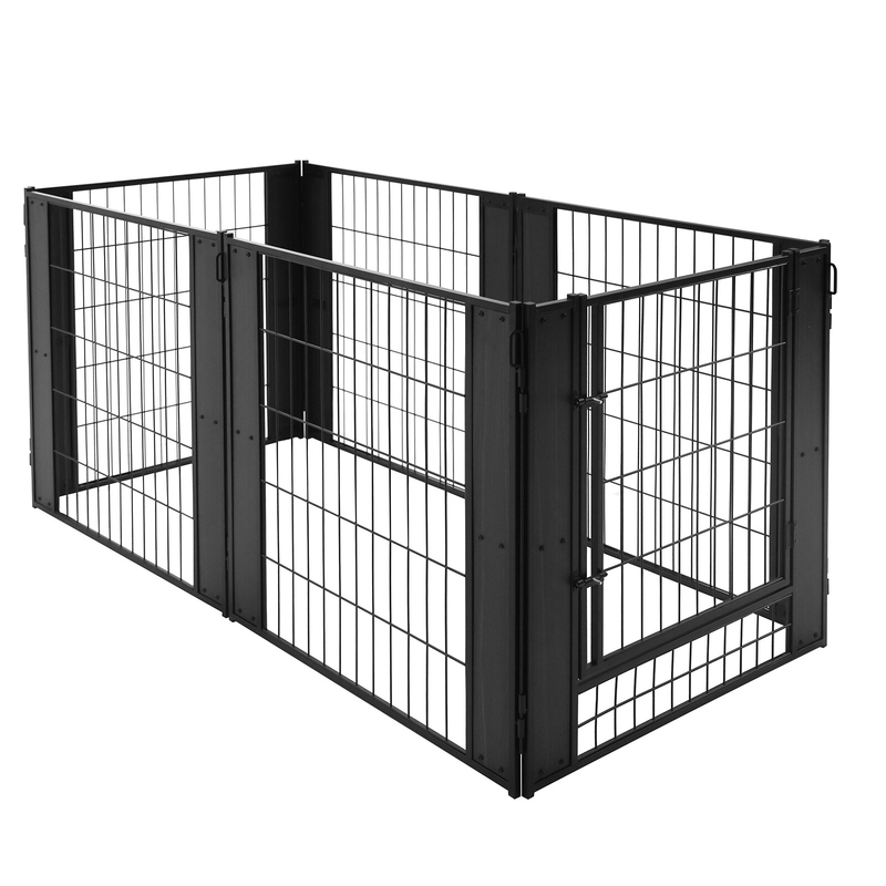 Dog Exercise Playpen Expandable Dog Cage Heavy Duty Foldable Dog Fence Pet Pen