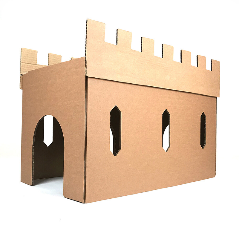 Corrugated Cat Toy Castle Cat Kitten Training Scratcher Bed Hide Out Climbing