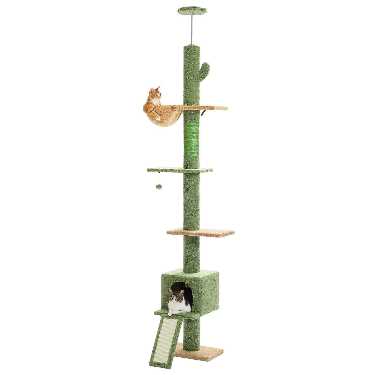 PAWZ Road Cactus Floor to Ceiling Cat Tree Tower Cat Scratching Post Scratcher