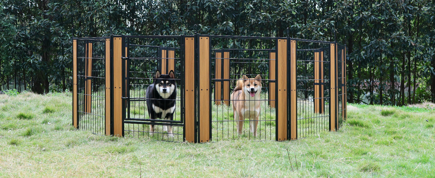 Dog Exercise Playpen Expandable Dog Cage Heavy Duty Foldable Dog Fence Pet Pen
