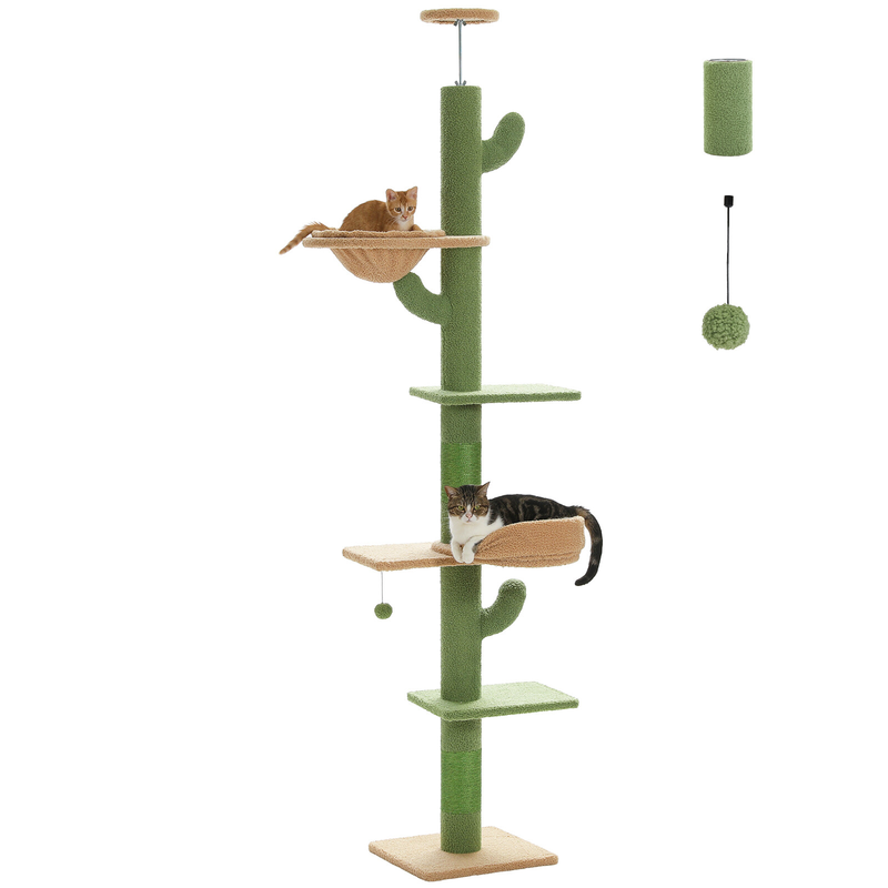 PAWZ Road Cactus Floor to Ceiling Cat Tree Tower Cat Scratching Post Scratcher